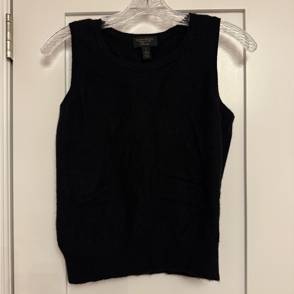 Charter Club 100% Cashmere Black Vest – Size S